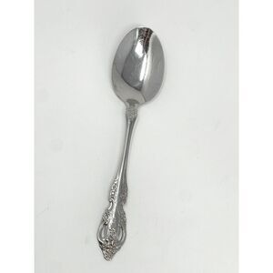 Oneida Renoir-Pembrooke Stainless Floral Pierced Serving Table Spoon 8.5"
